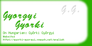 gyorgyi gyorki business card